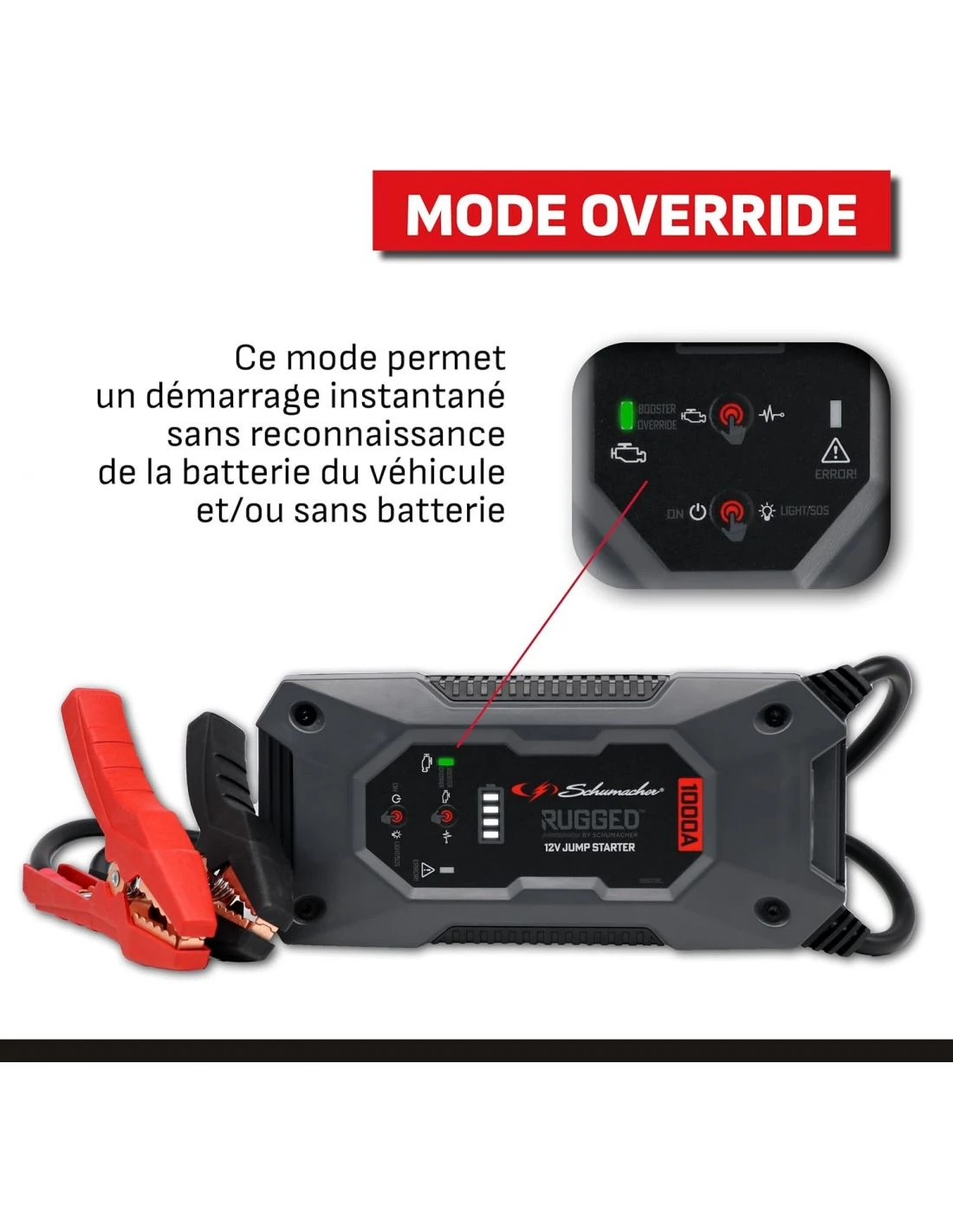 Booster RUGGED 12V 1000A Schumacher SBX461 – Image 14