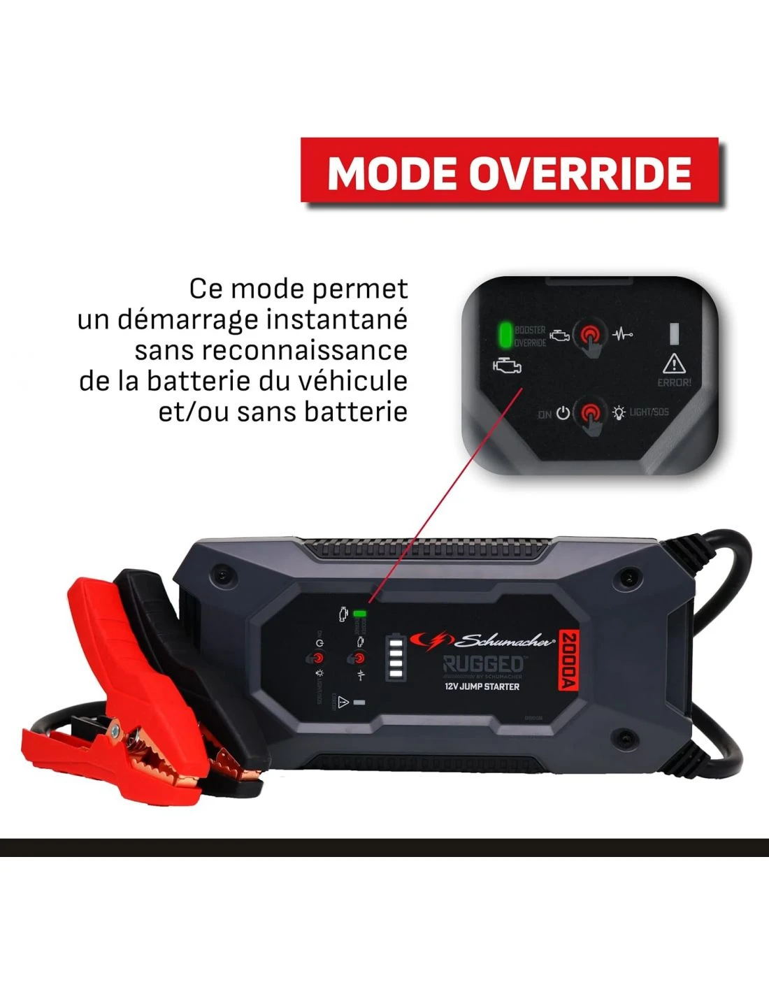 Booster RUGGED 12V 2000A Schumacher SBX463 – Image 15