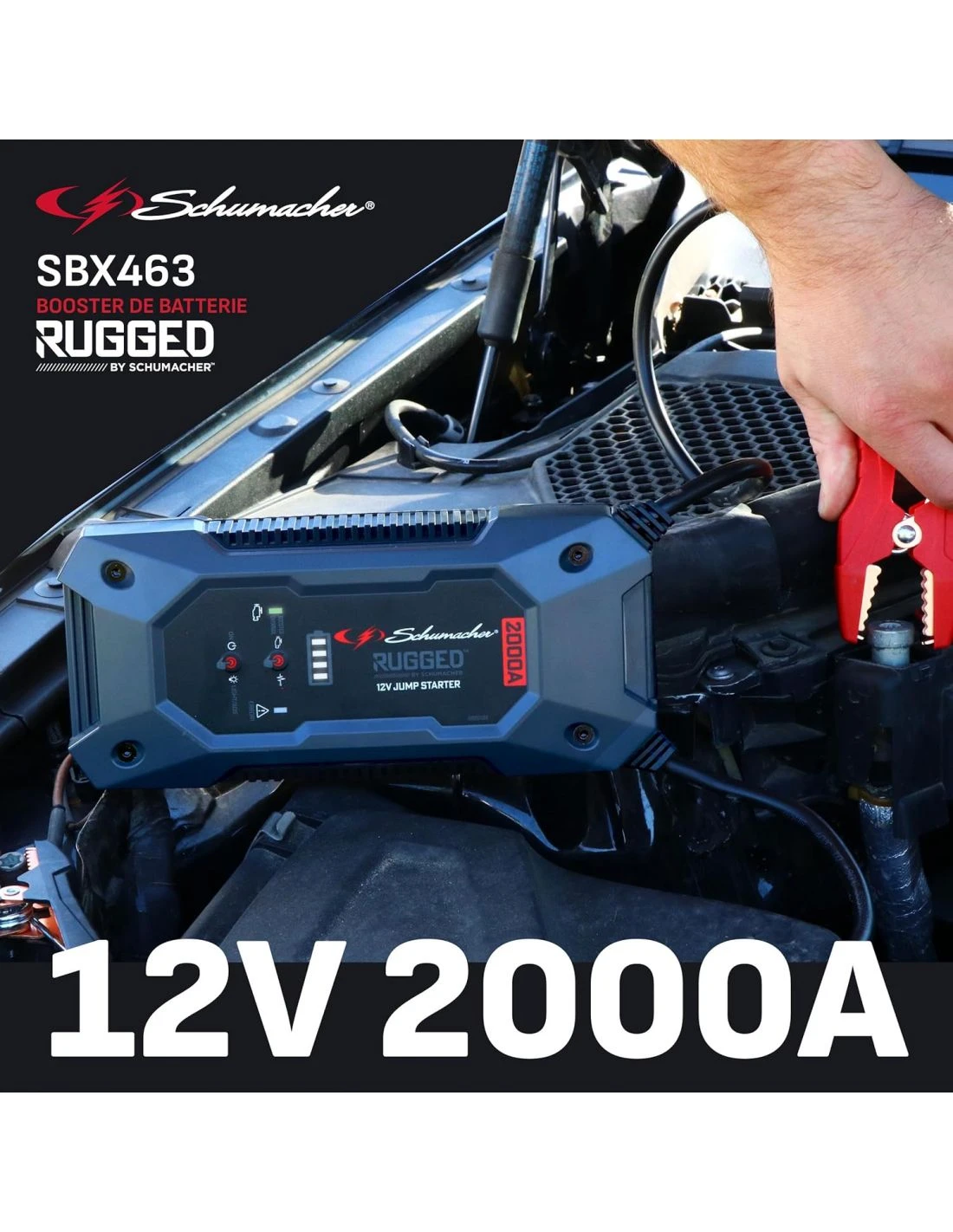 Booster RUGGED 12V 2000A Schumacher SBX463 – Image 5