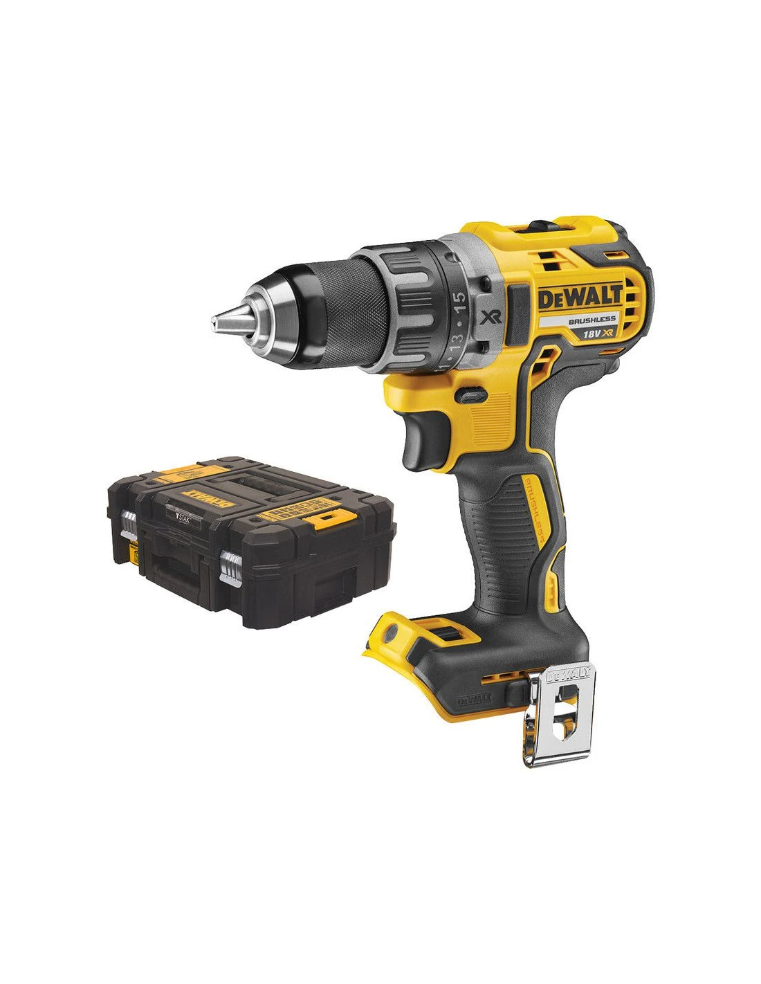 Perceuse Visseuse Sans Fil Compacte DEWALT Brushless XR Li-ion 18V DCD791NT-XJ – Image 3
