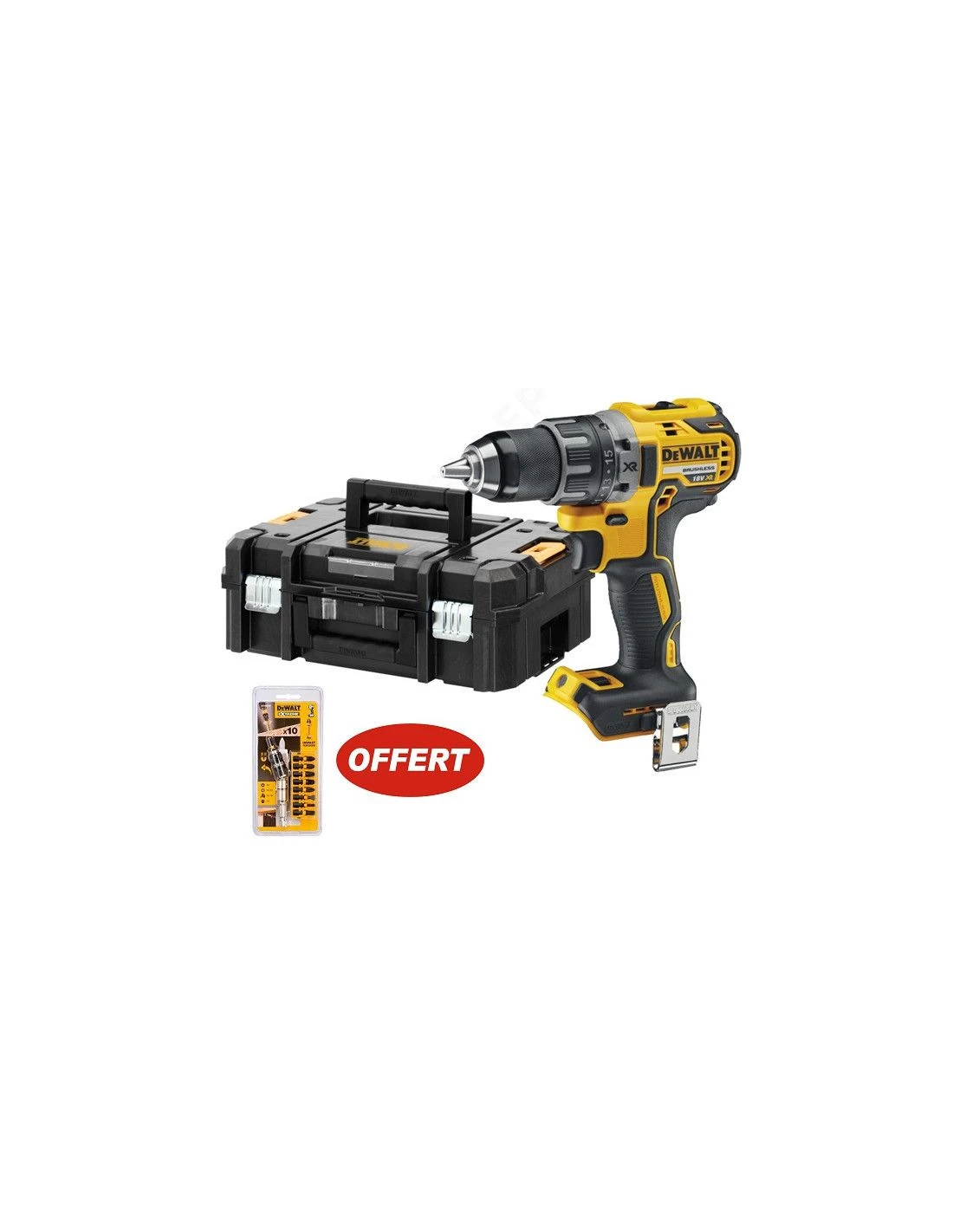 Perceuse Visseuse Sans Fil Compacte DEWALT Brushless XR Li-ion 18V DCD791NT-XJ – Image 6