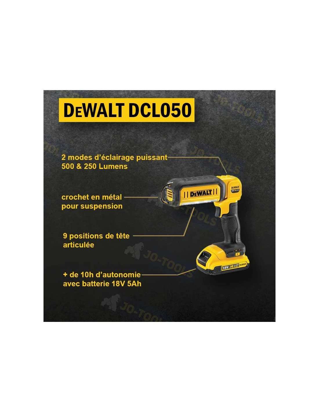 Lampe D'inspection Dewalt DCL050 18V – Image 8
