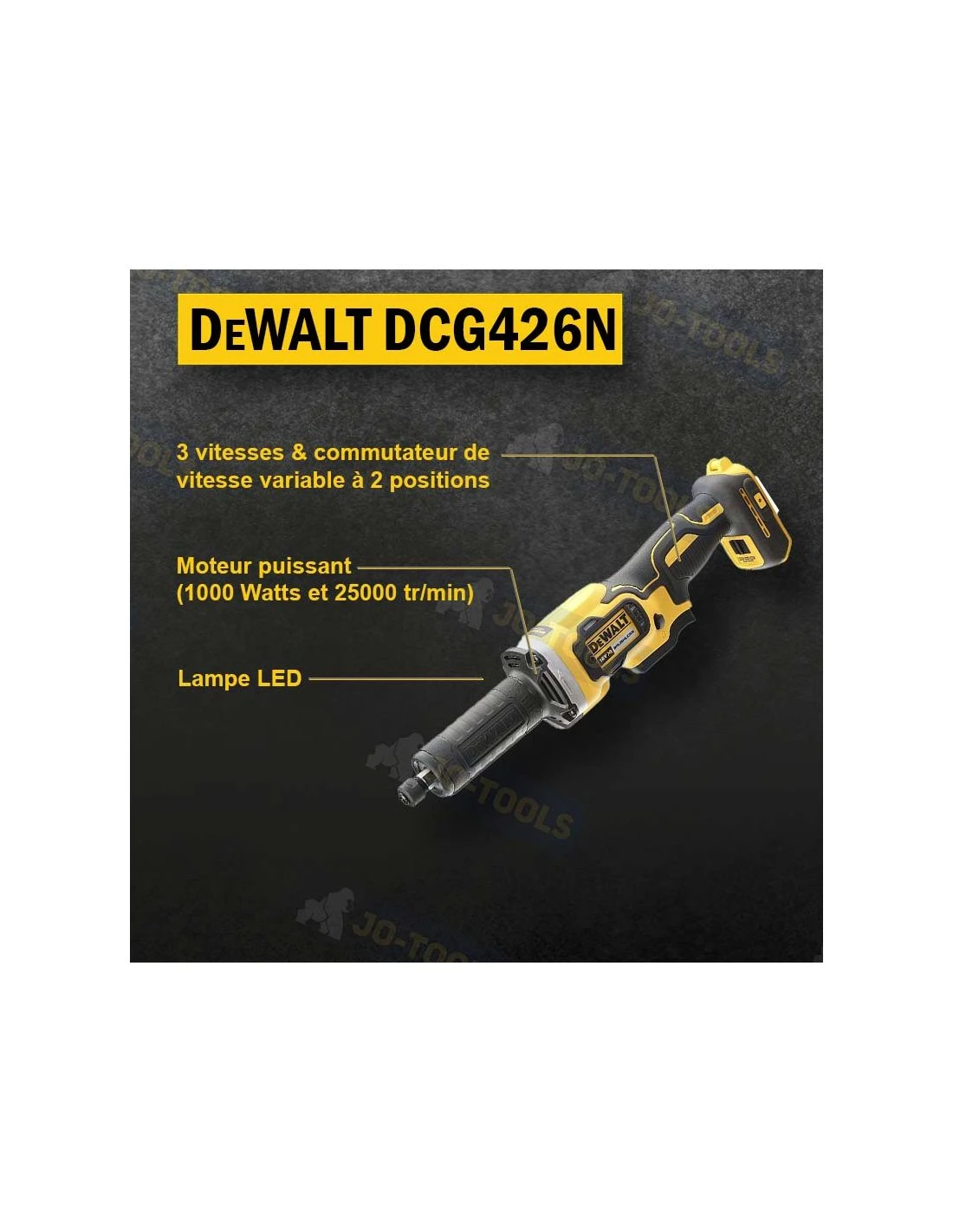 Meuleuse Droite Sans Fil DeWALT 18V XR Li-Ion Brushless DCG426N – Image 19