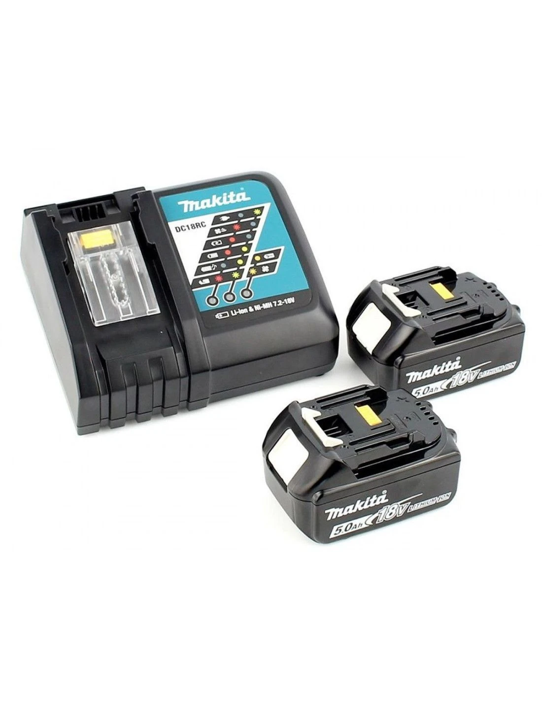 Pack Démarrage MAKITA 18V 5Ah 197624-2 (2 X BL1850B + 1 X DC18RC) – Image 7