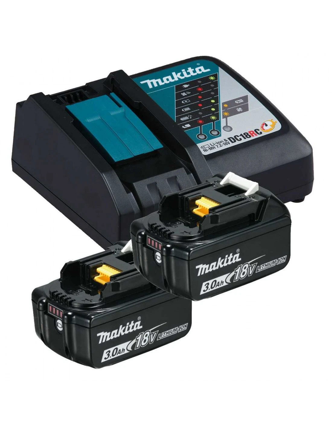 Pack Démarrage MAKITA 18V 3Ah (2 X BL1830B + 1 X DC18RC) – Image 7