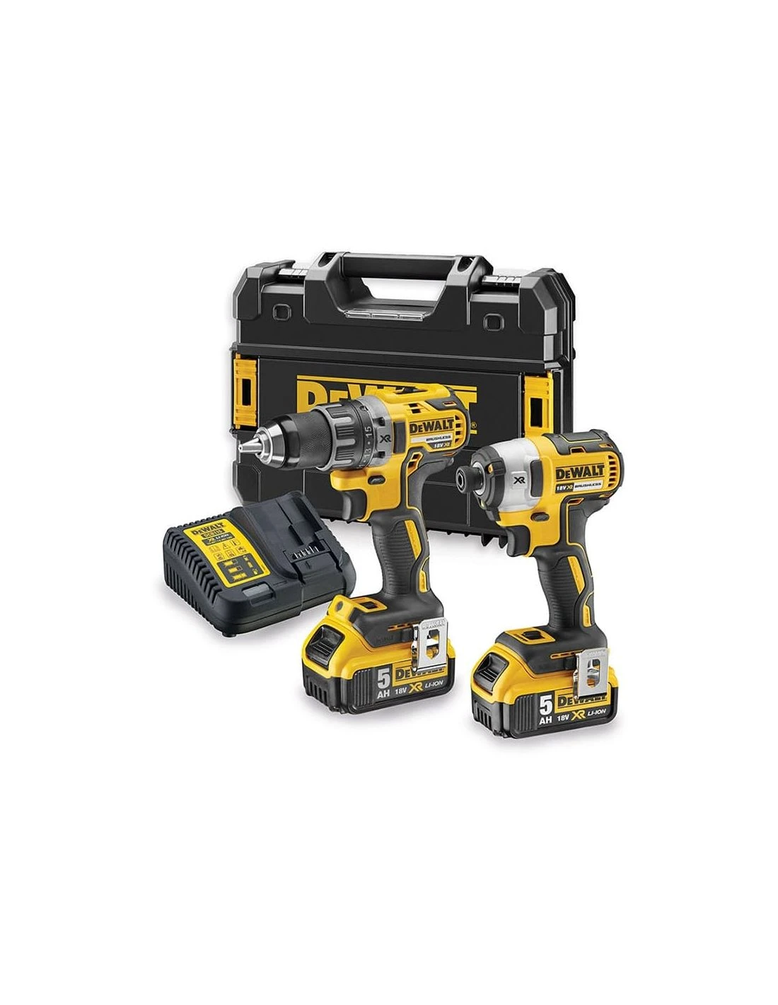 Pack 2 Outils DeWALT Perceuse DCD791 + Visseuse à Choc DCF887 18V 5Ah - DCK268P2T – Image 7