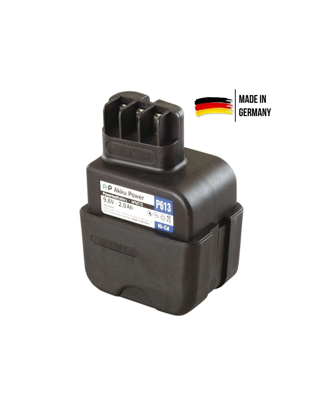 Batterie AKKU POWER P615 Pour METABO 9.6V 2.AH NI-MH Type ABE 9.6 2/RT – Image 6